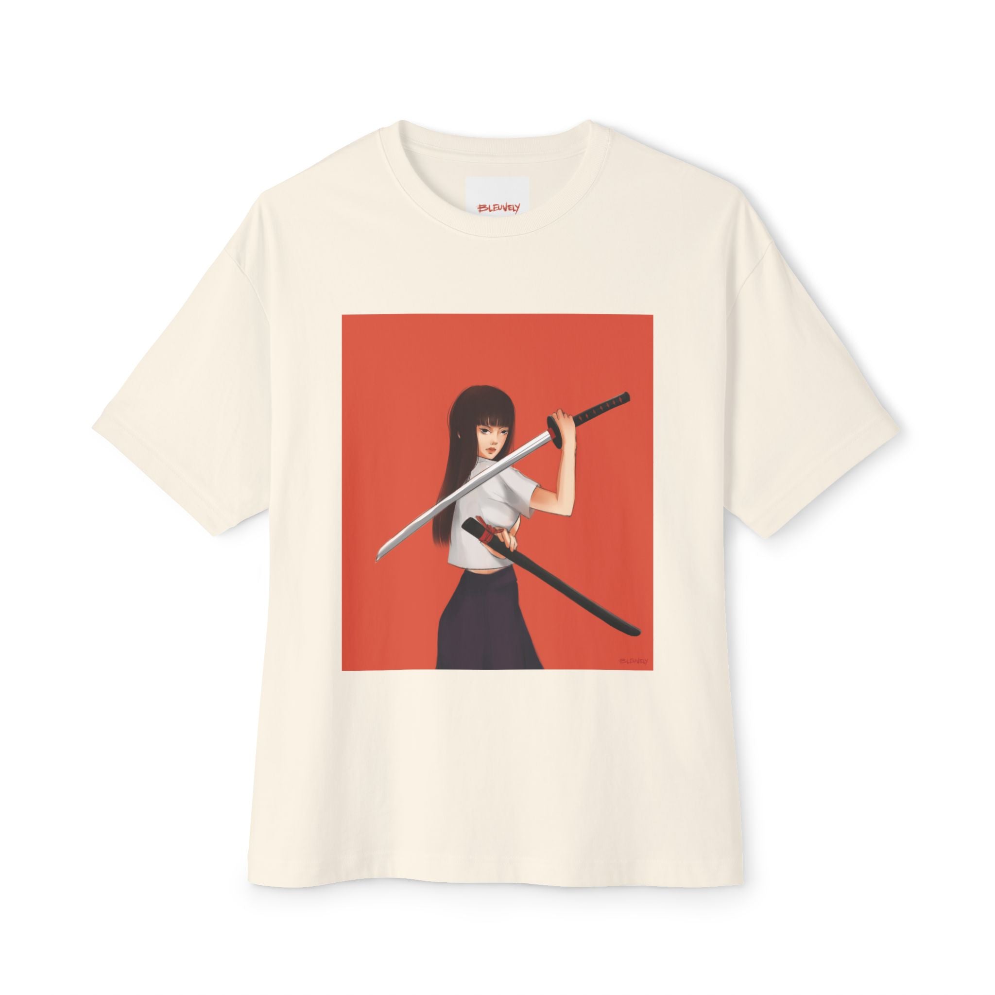 Samurai Girl Unisex Oversized Graphic T-Shirt