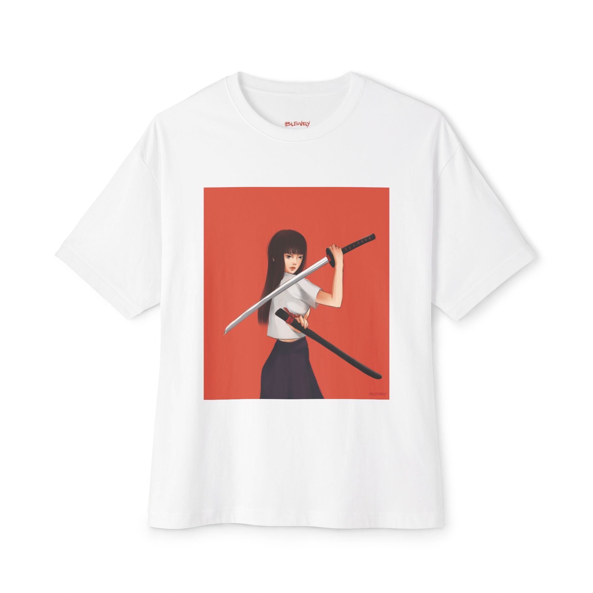 Samurai Girl Unisex Oversized Graphic T-Shirt